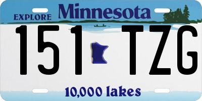 MN license plate 151TZG