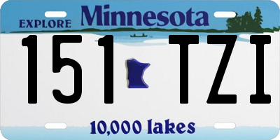 MN license plate 151TZI