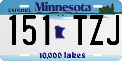 MN license plate 151TZJ