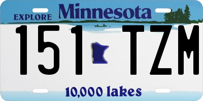 MN license plate 151TZM
