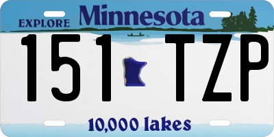 MN license plate 151TZP