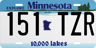 MN license plate 151TZR