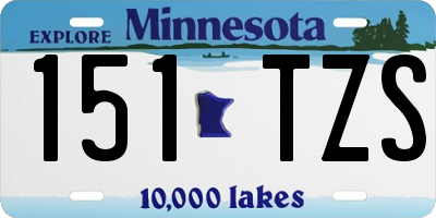MN license plate 151TZS