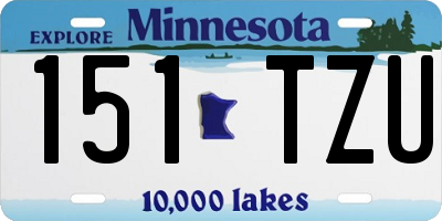 MN license plate 151TZU