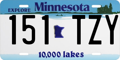 MN license plate 151TZY