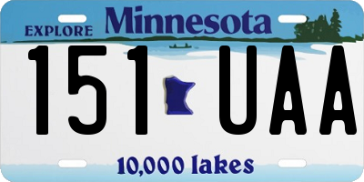 MN license plate 151UAA