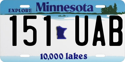MN license plate 151UAB