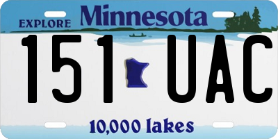 MN license plate 151UAC