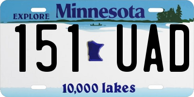 MN license plate 151UAD
