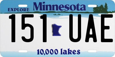 MN license plate 151UAE
