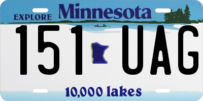 MN license plate 151UAG