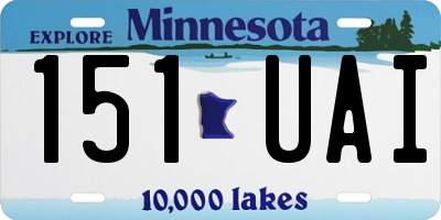 MN license plate 151UAI