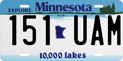 MN license plate 151UAM