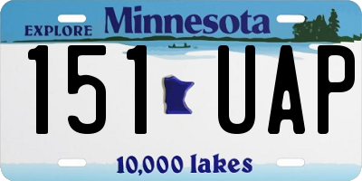 MN license plate 151UAP