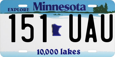 MN license plate 151UAU