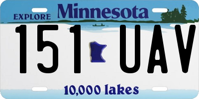 MN license plate 151UAV