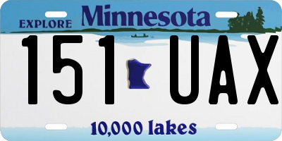 MN license plate 151UAX