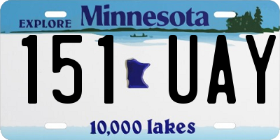 MN license plate 151UAY