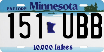 MN license plate 151UBB