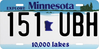 MN license plate 151UBH