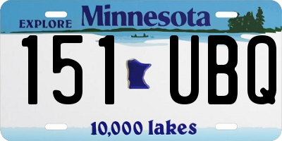 MN license plate 151UBQ