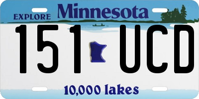 MN license plate 151UCD