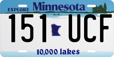 MN license plate 151UCF