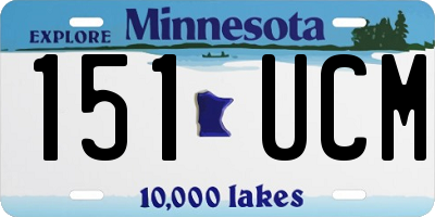 MN license plate 151UCM