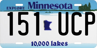 MN license plate 151UCP