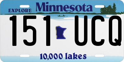 MN license plate 151UCQ