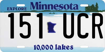 MN license plate 151UCR