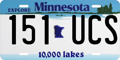 MN license plate 151UCS