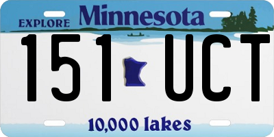 MN license plate 151UCT