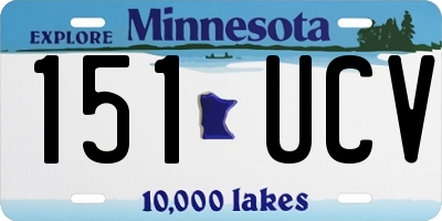 MN license plate 151UCV