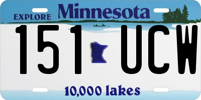 MN license plate 151UCW