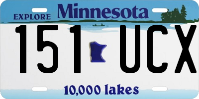 MN license plate 151UCX