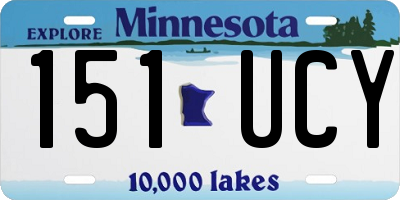 MN license plate 151UCY