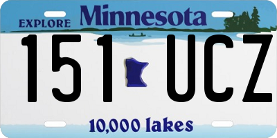 MN license plate 151UCZ