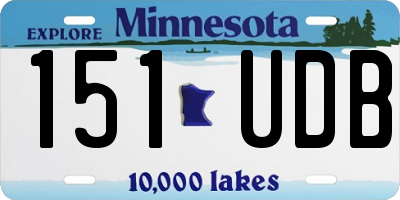 MN license plate 151UDB