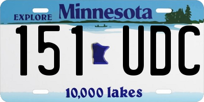 MN license plate 151UDC