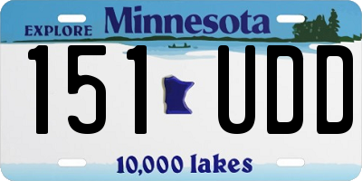 MN license plate 151UDD