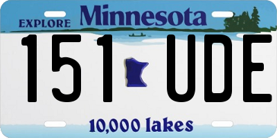 MN license plate 151UDE