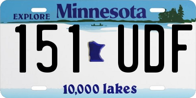 MN license plate 151UDF