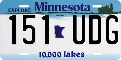 MN license plate 151UDG