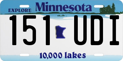 MN license plate 151UDI