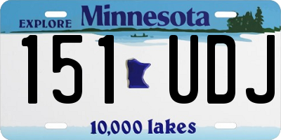 MN license plate 151UDJ