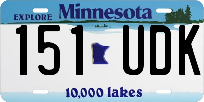 MN license plate 151UDK