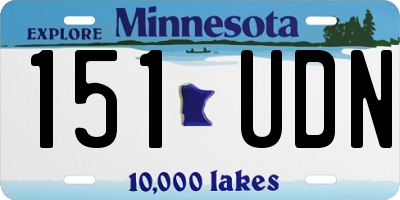 MN license plate 151UDN