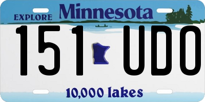 MN license plate 151UDO