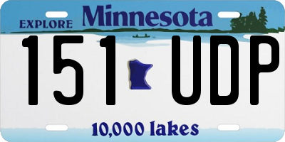 MN license plate 151UDP
